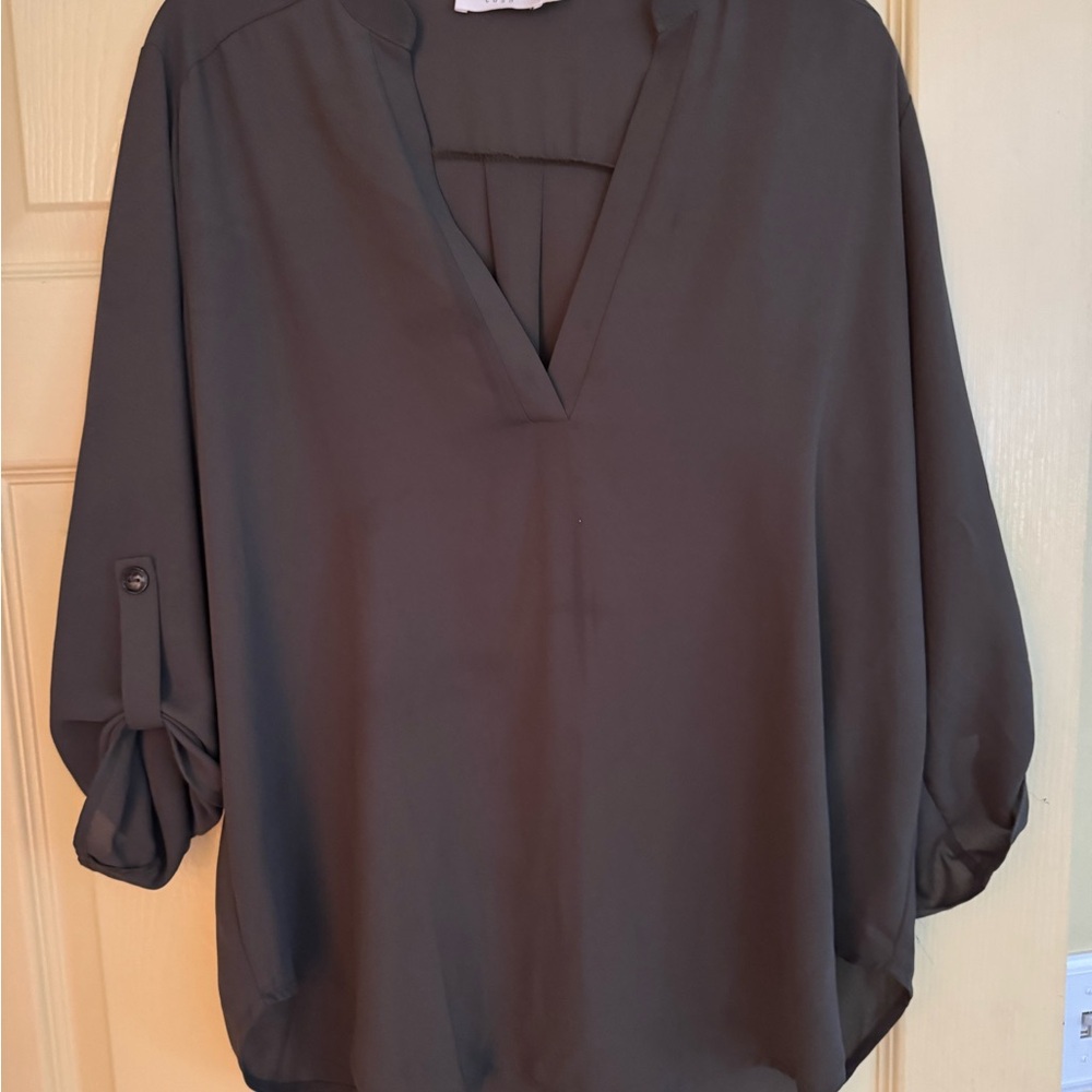 Elegant Deep Olive Women's Top